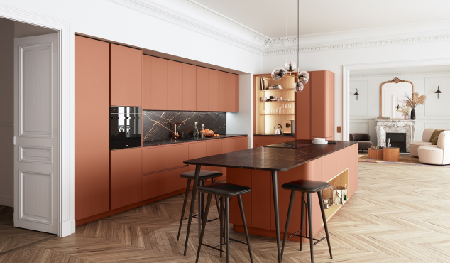 Cuisine sur mesure haut de gamme en bois naturel à Beauvais