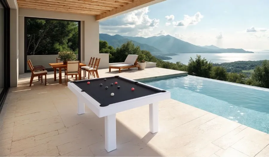 Billard extérieur luxe blanc haut de gamme