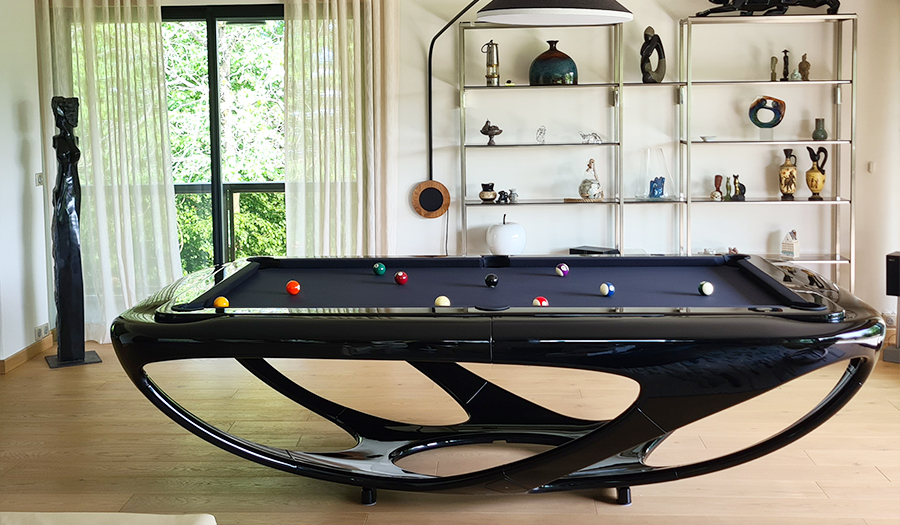 Billard design extérieur noir brillant