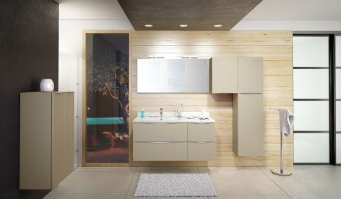 Salle de bain claire sur mesure à Beauvais
